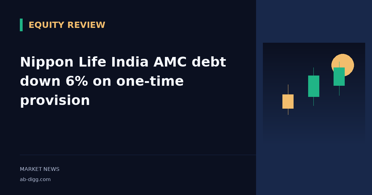 Nippon Life India AMC debt down 6% on one-time provision